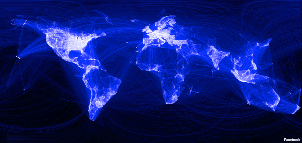 Facebook Freundschaften Weltkarte
